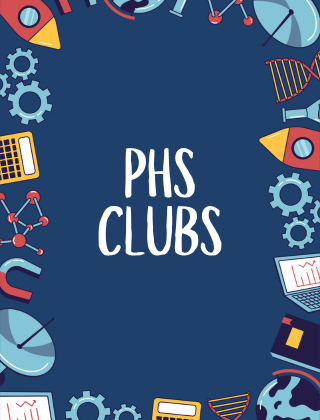  PHS Club flier blue with white text and graphics 